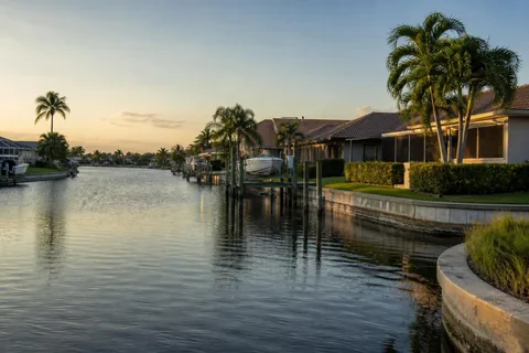 Waterfront canal homes in Cape Coral, Florida