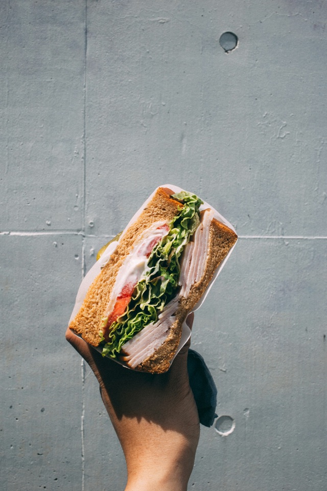 Illustrative club sandwich photo for Buffalo Chips Restaurant.
