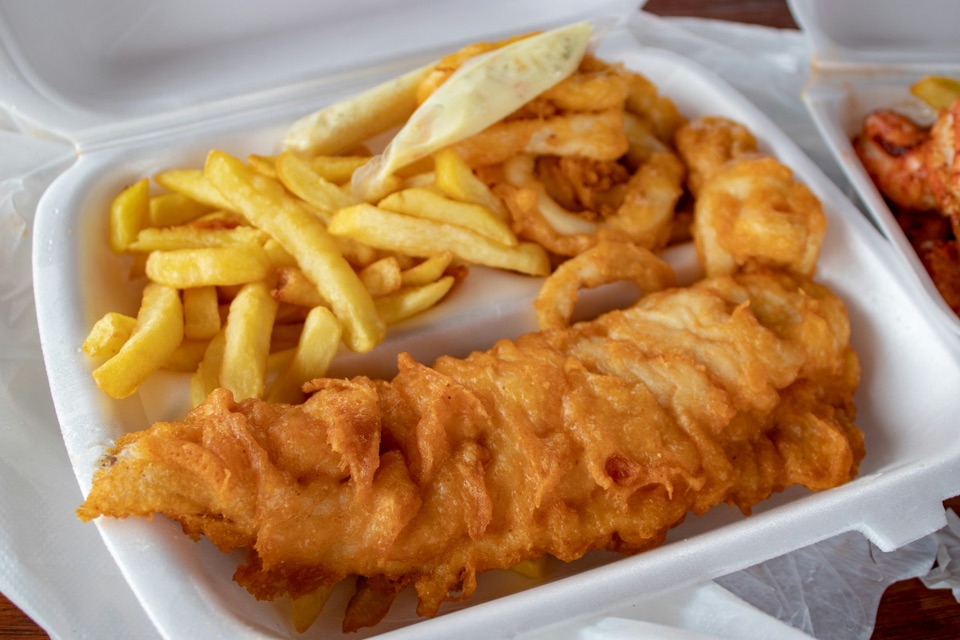 Illustrative fish and chips photo for Bonita Beach Tavern.