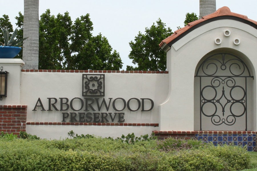 Arborwood Preserve Entrance Sign, Fort Myers, Florida