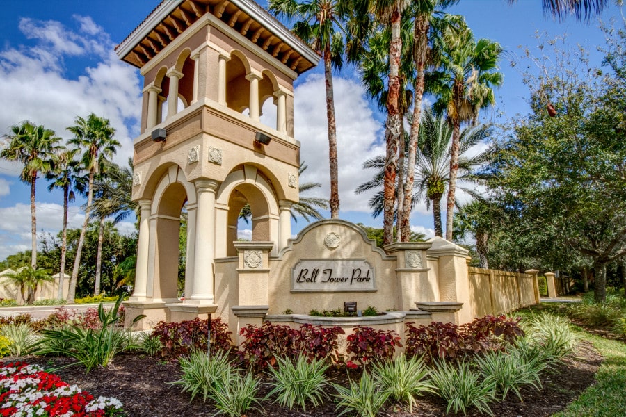 Bell Tower Park Entrance, Fort Myers, Florida