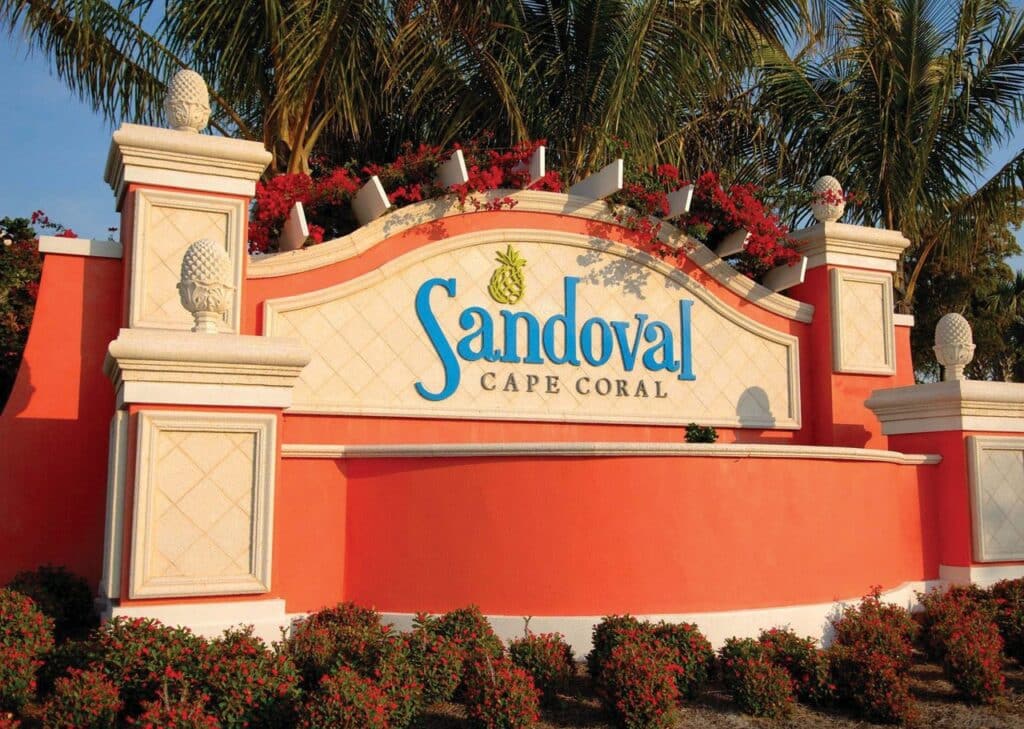 Sandoval Entrance Sign, Cape Coral, Florida
