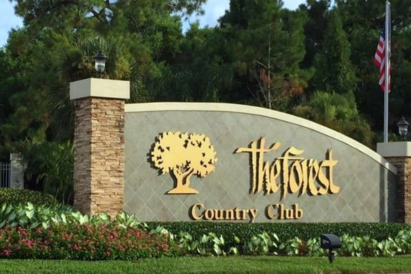 The Forest Country Club Entrance Sign, Fort Myers, Florida
