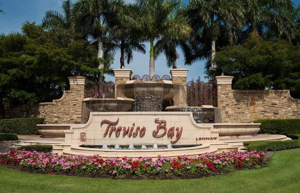 Treviso Bay Entrance Fountain, Naples, Florida